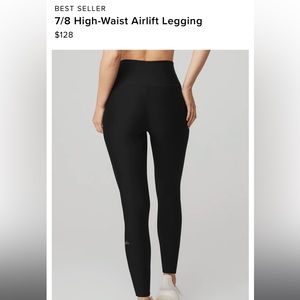 NWOT Alo Airlift 7/8 Leggings in Medium